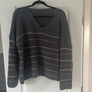 Zara Charcoal Knit Sweater size XXL